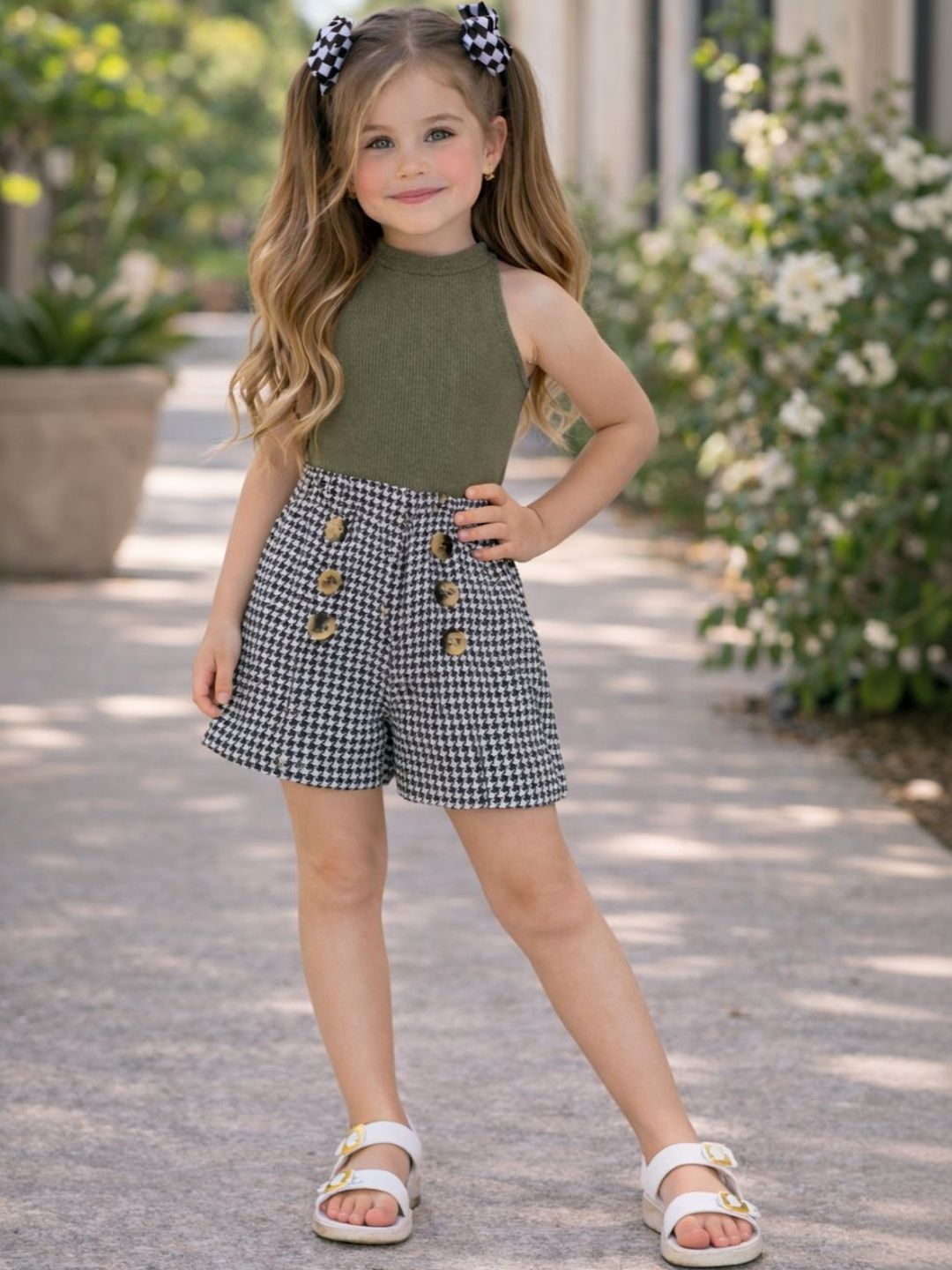RAMIAAZ Girls Top with Shorts-image-9