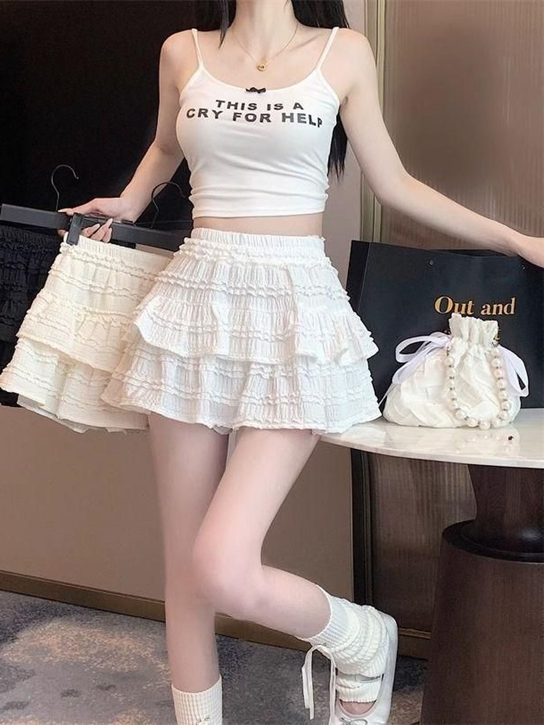 Suo Women Mini A-Line Skirt-picture-37