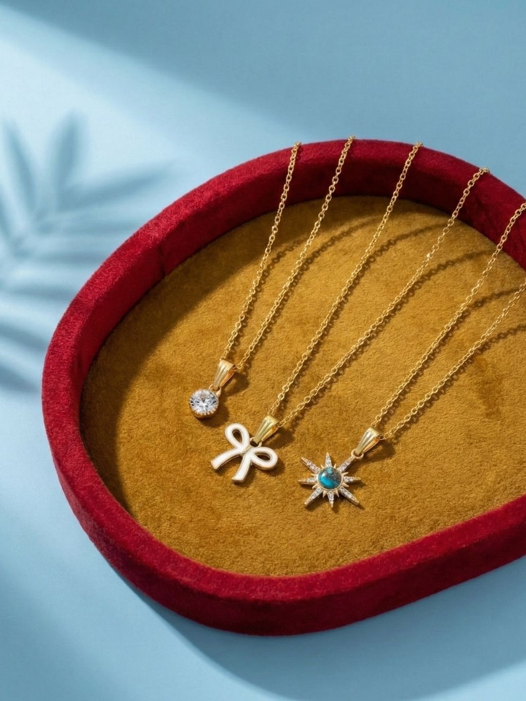 Lara Karen Brass Gold-Plated Pendant And Chain-image-39