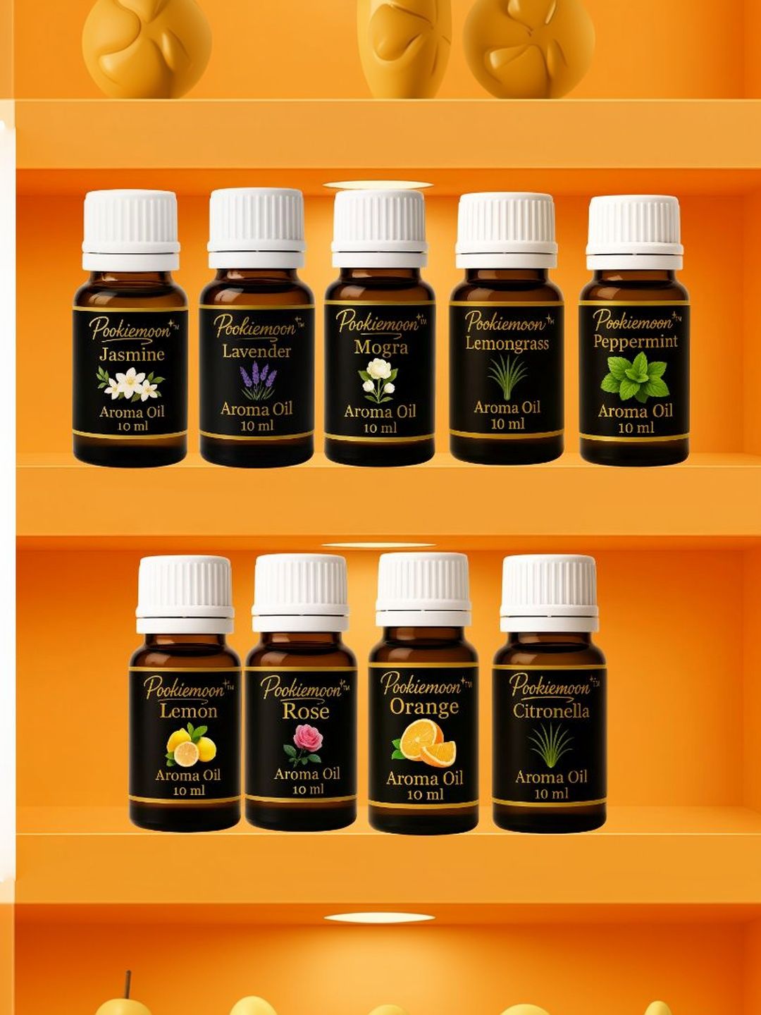 POOKIEMOON 9Pcs Brown Aroma Essential Oils-picture-24