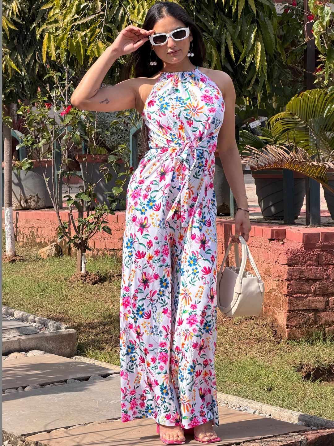 TANDUL Halter Neck Printed Basic Jumpsuit-picture-43