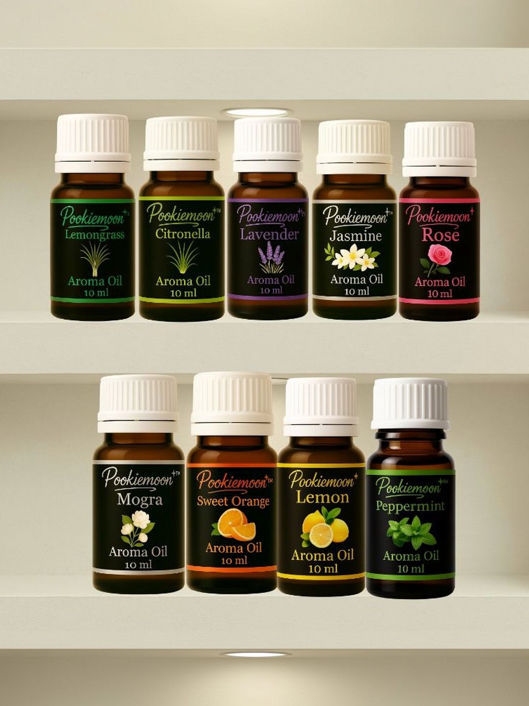POOKIEMOON 9Pcs Brown Aroma Essential Oils-picture-25