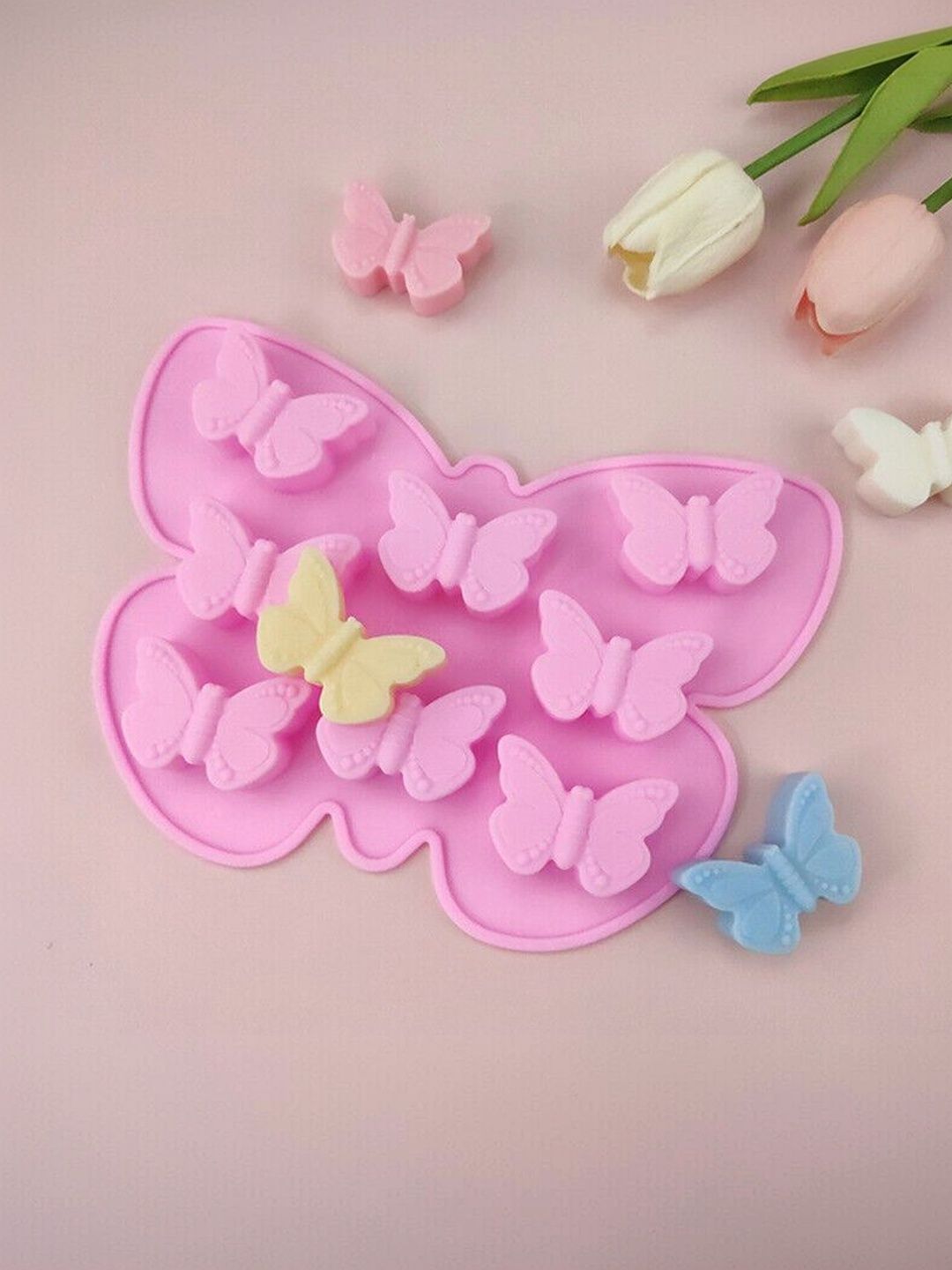 glamaxy Pink Silicone Butterfly Baking Moulds-image-48