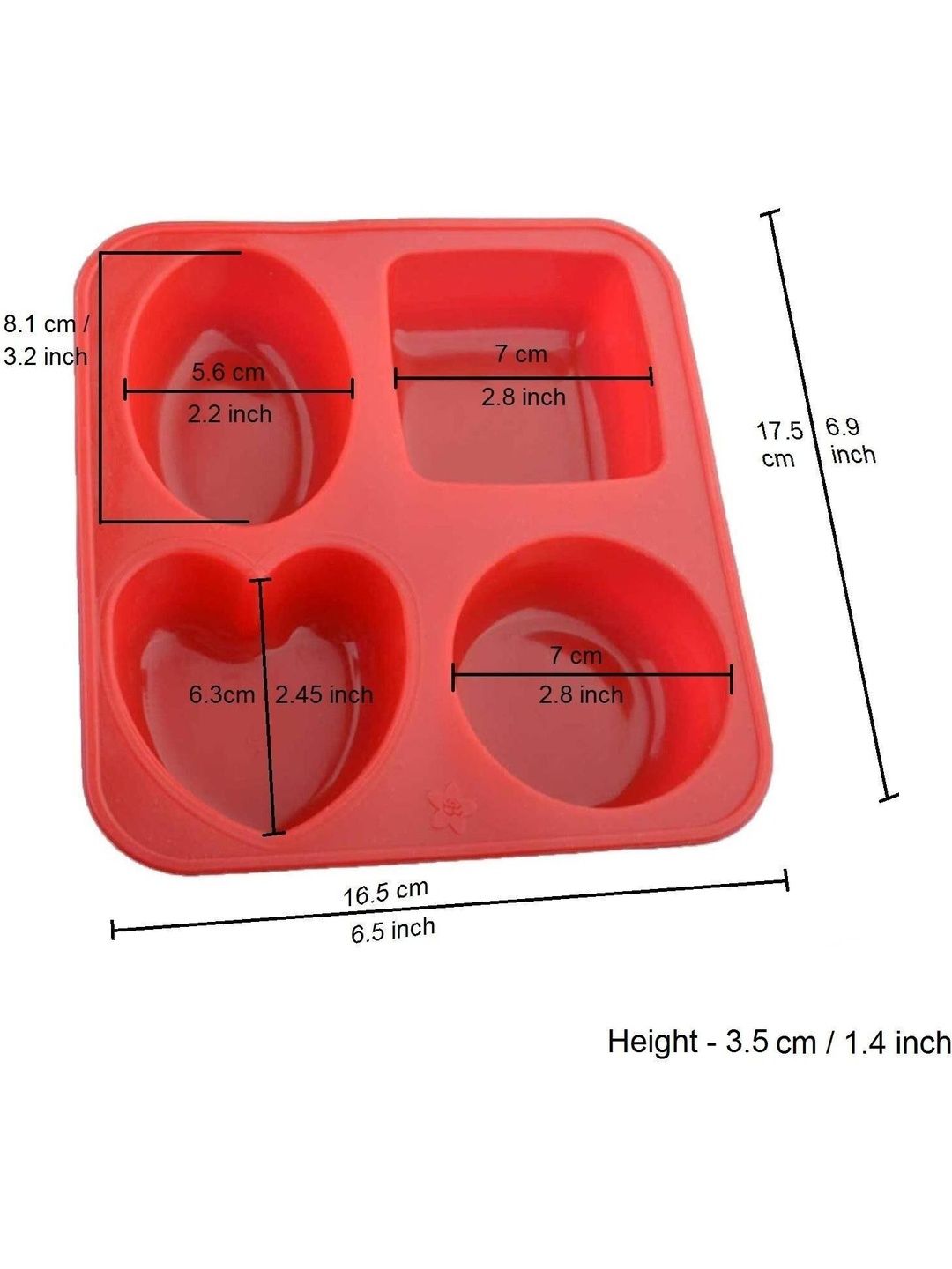 glamaxy Red Silicone Baking Moulds-image-32