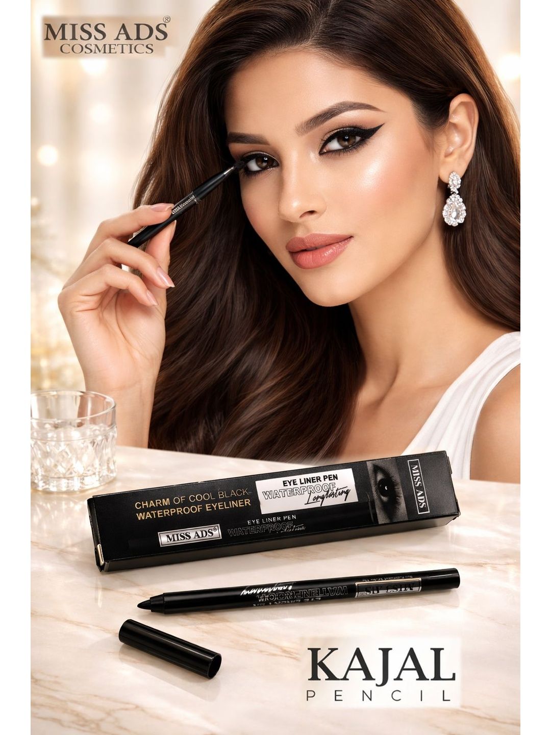 MISS ADS Long-Lasting Eyeliner & Kajal Pencil - 0.5 g - Black-picture-38