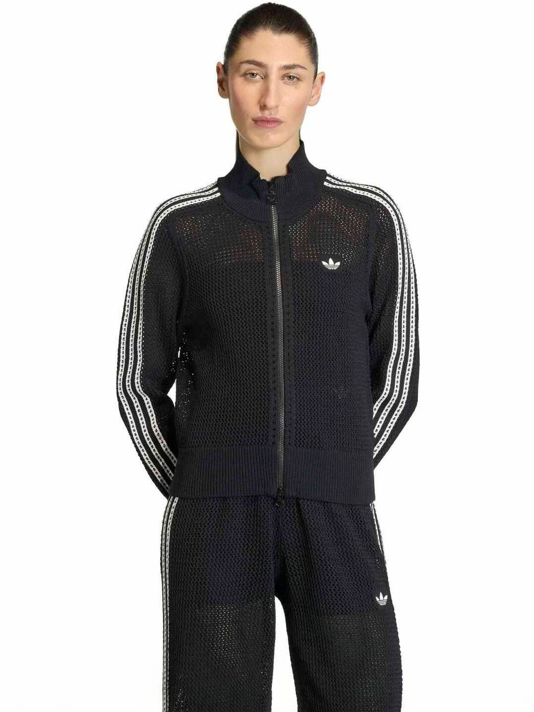 ADIDAS Originals Women Striped Mock Collar Bomber-picture-18