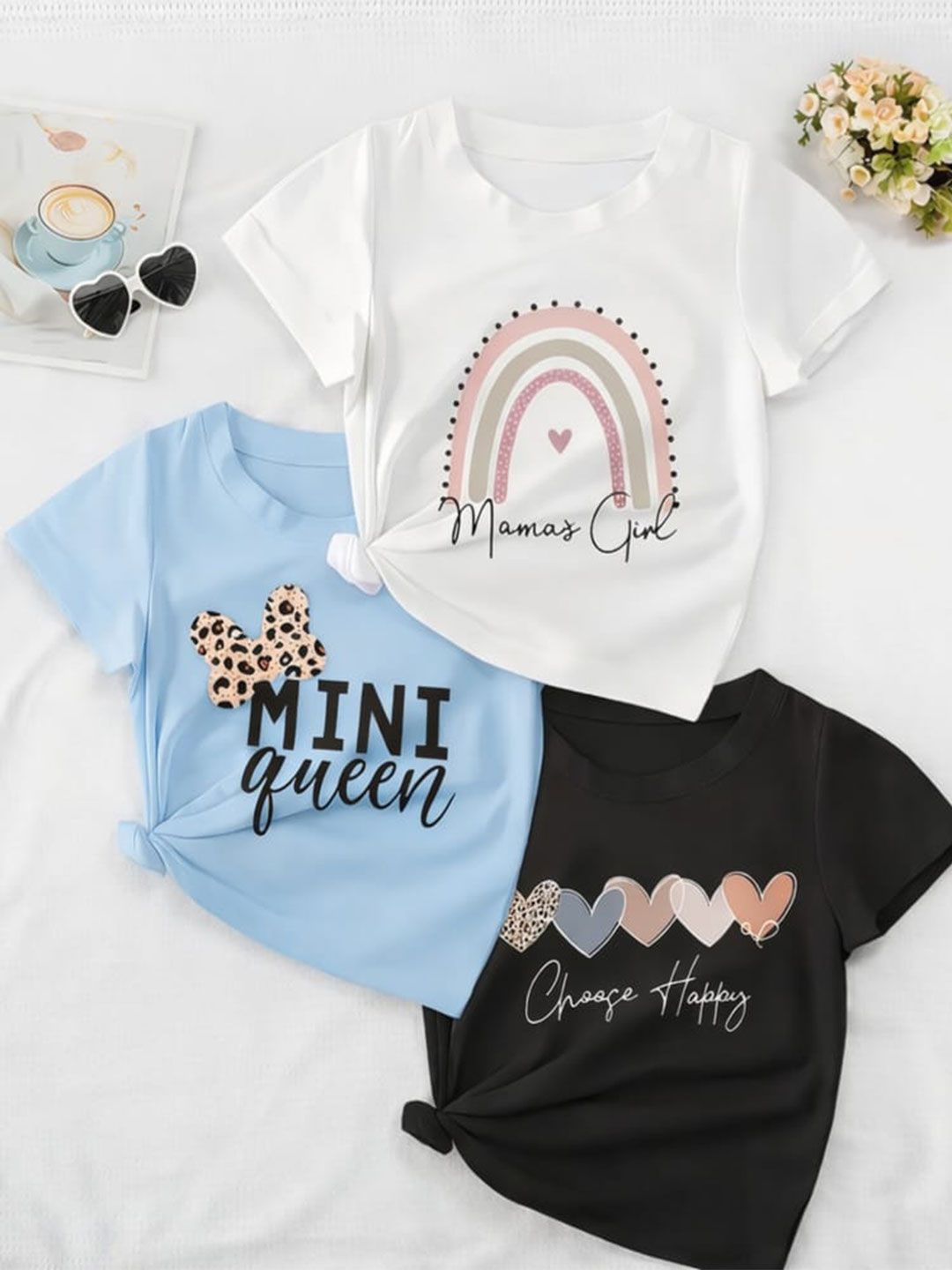 DAMN GUD DG Girls Set of 3 Printed T-shirt-picture-51