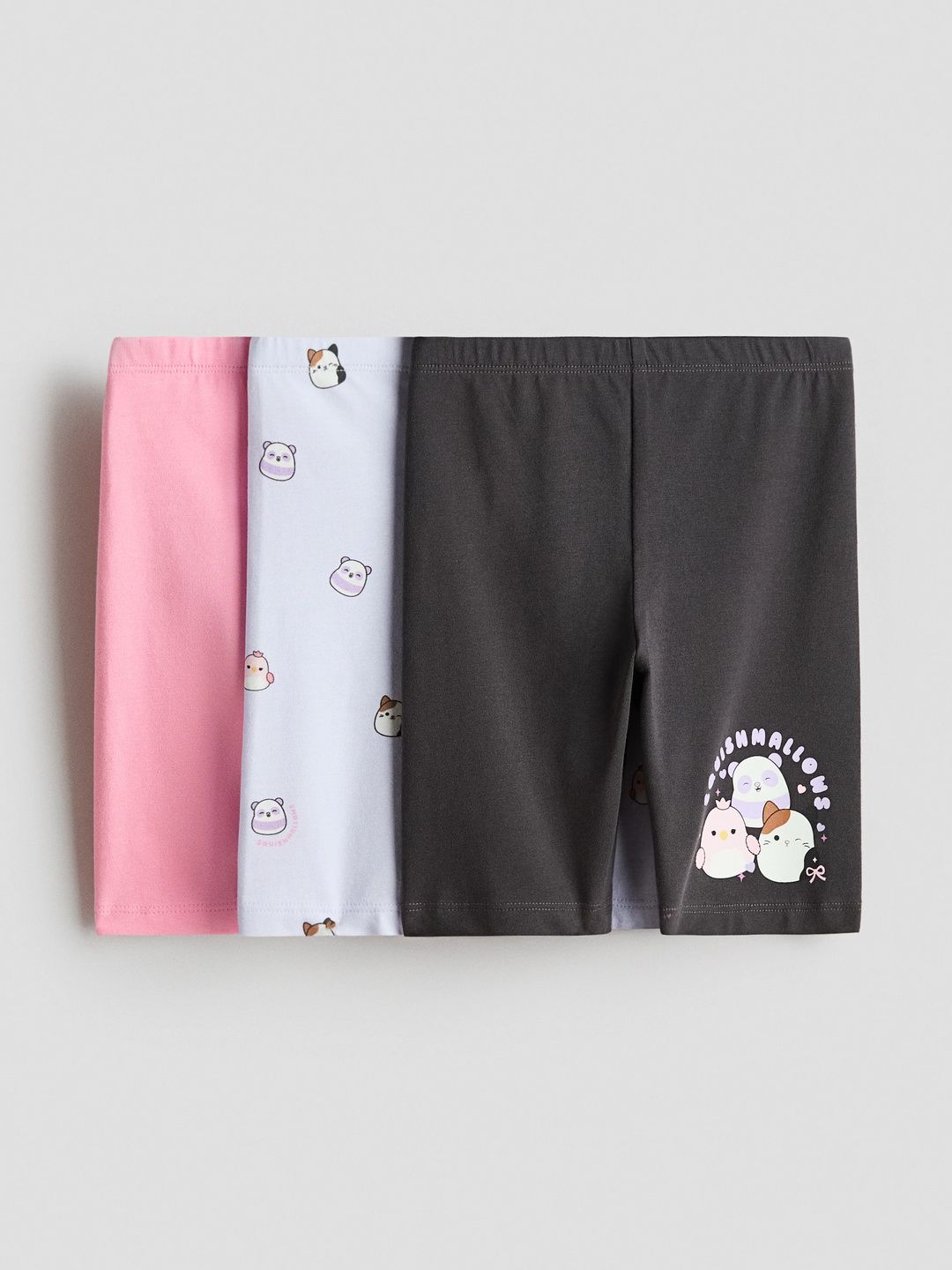 H&M Girls Pack Of 3 Motif-Detail Cycling Shorts-picture-19