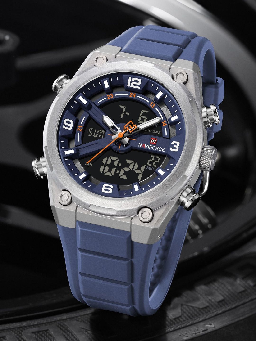 Naviforce Men Dial & Straps Analogue and Digital Multi Function Watch NF9265 S-BE-BE-picture-29