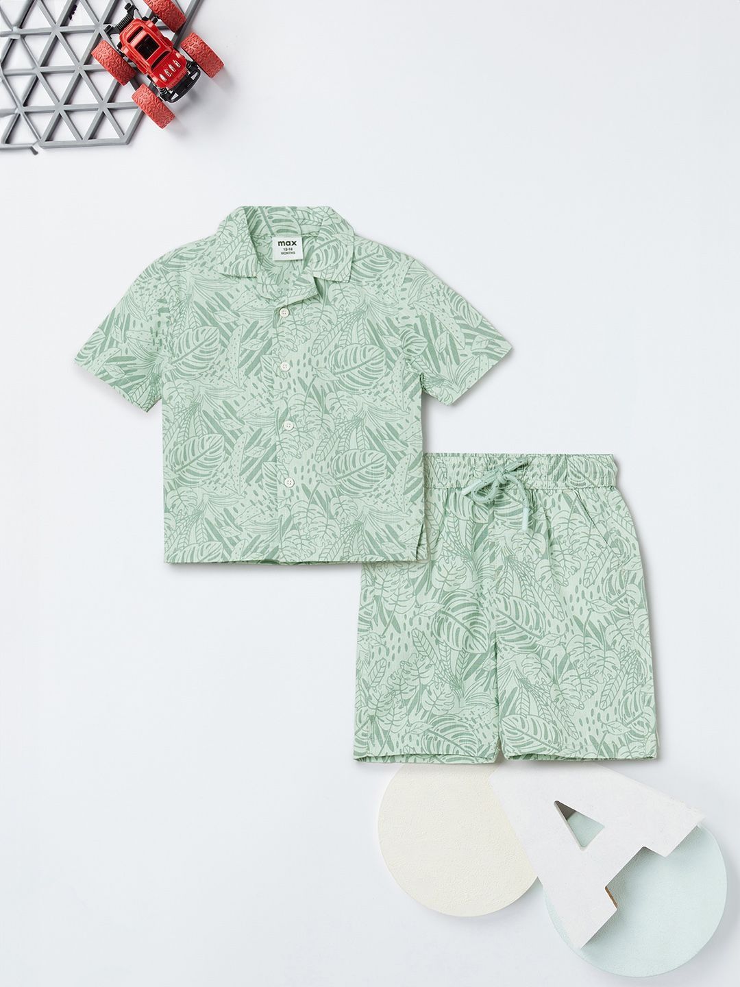 max Boys Printed Shirt with Shorts-picture-21