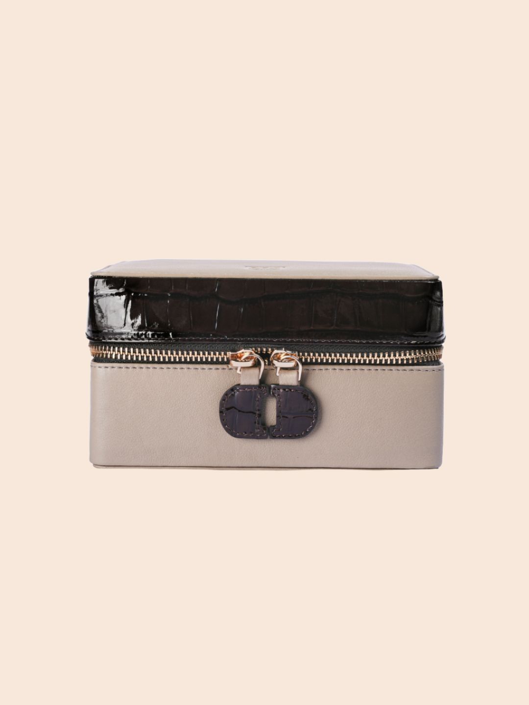 DEUCLID Beige Coloured Multi-Functional Leather Jewellery Organiser-image-38