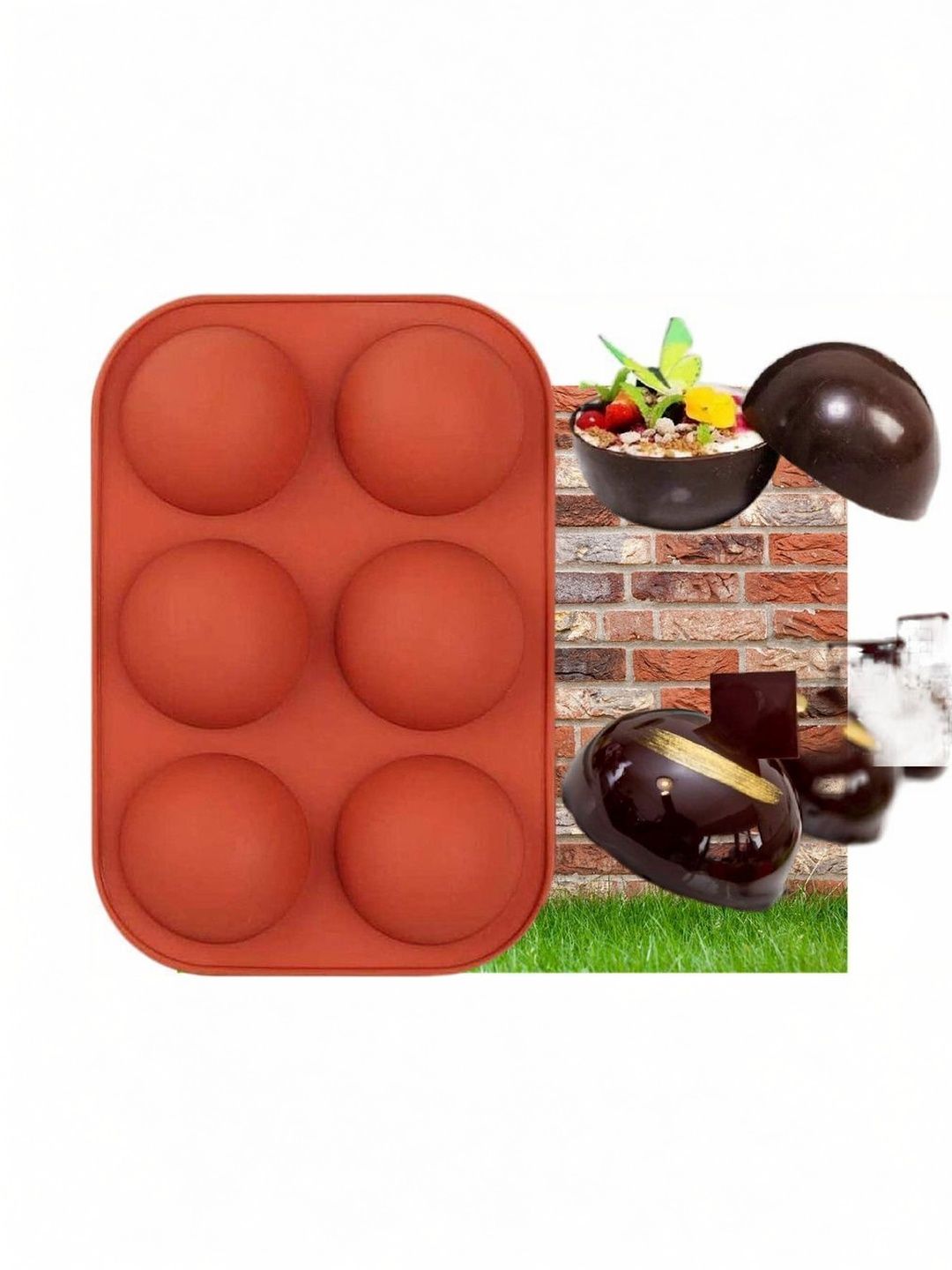 glamaxy Red Silicone Baking Moulds-image-37