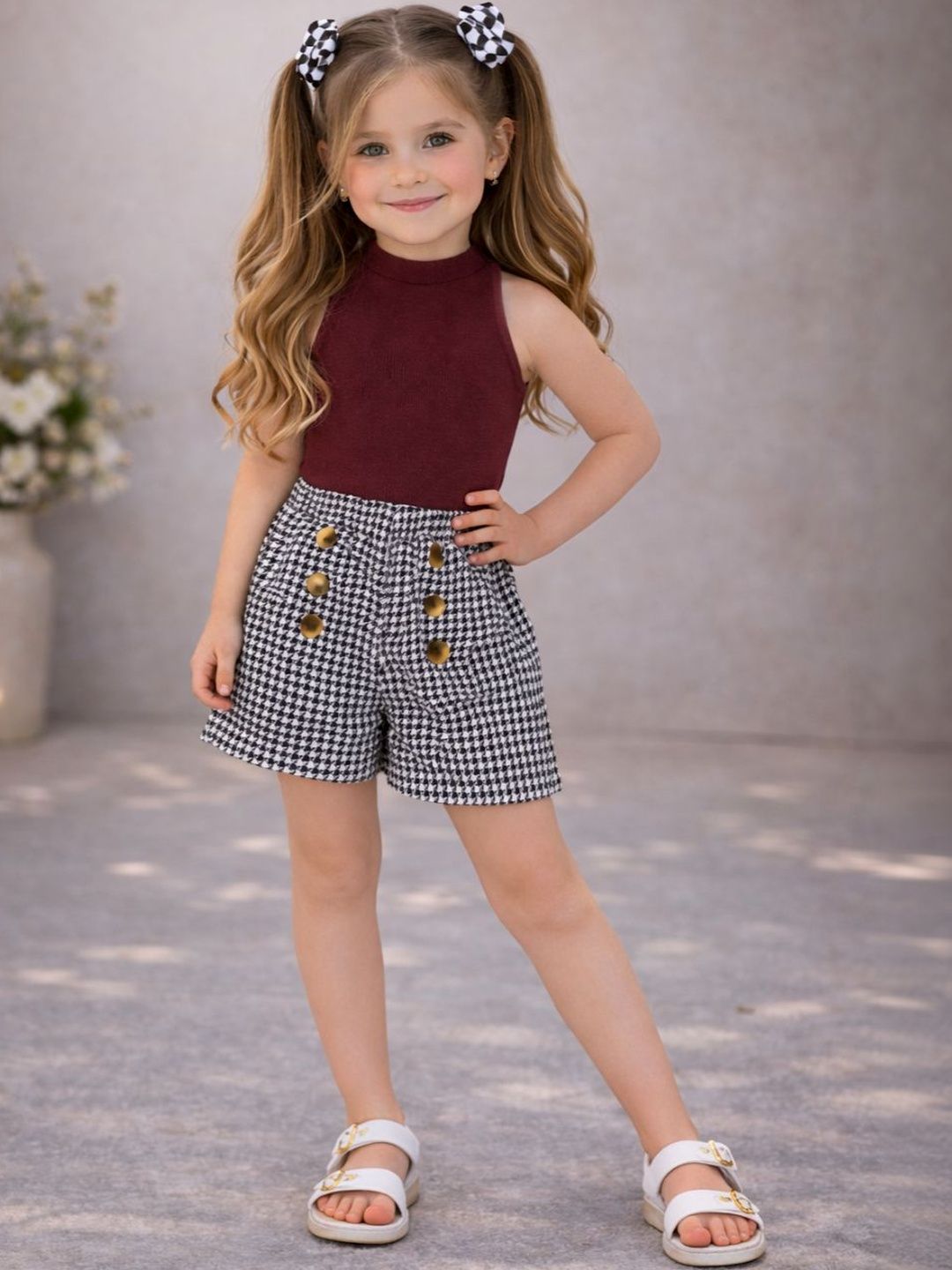 RAMIAAZ Girls Top with Shorts-image-49
