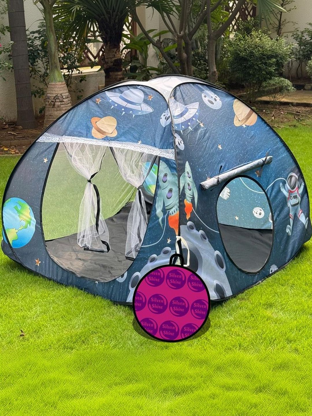 Silver Shine Kids Printed Play Tent House-image-28