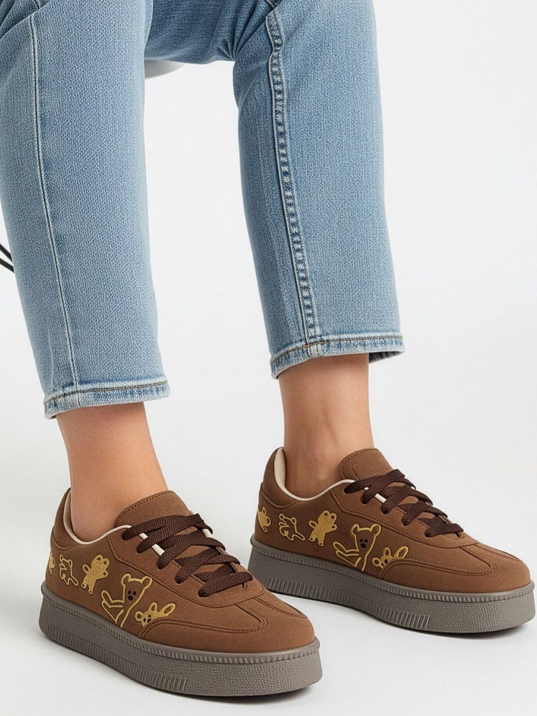 VENDOZ Women Printed PU Sneakers-picture-30
