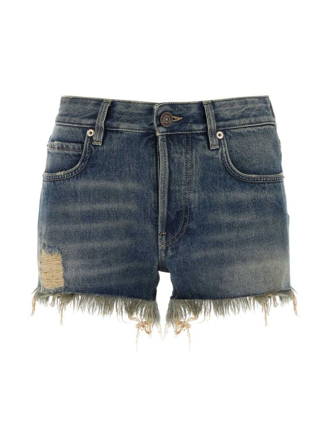 Balenciaga Women Denim Patch Logo Shorts-picture-35