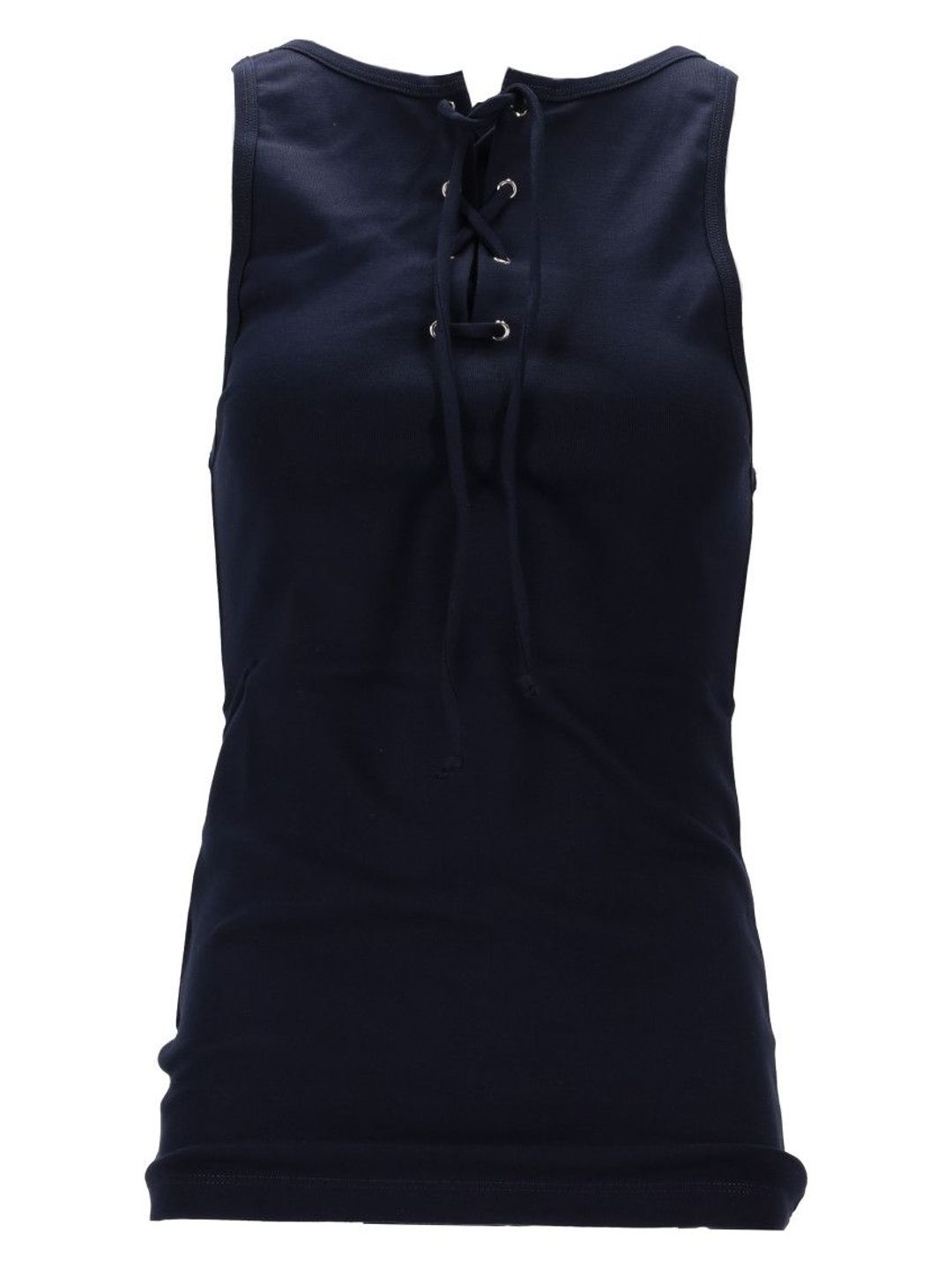 Prada Navy Blue Cotton Tie Up Tank Top-picture-23