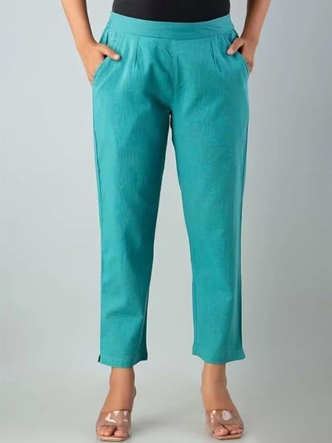 MIRAYYA Women Tailored Easy Wash Pleated Trousers-picture-37