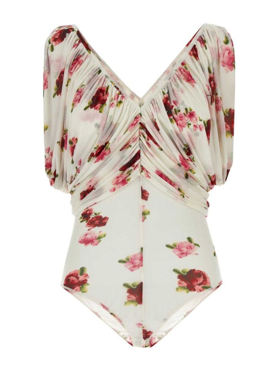 Magda Butrym White Printed Jersey Bodysuit-image-34