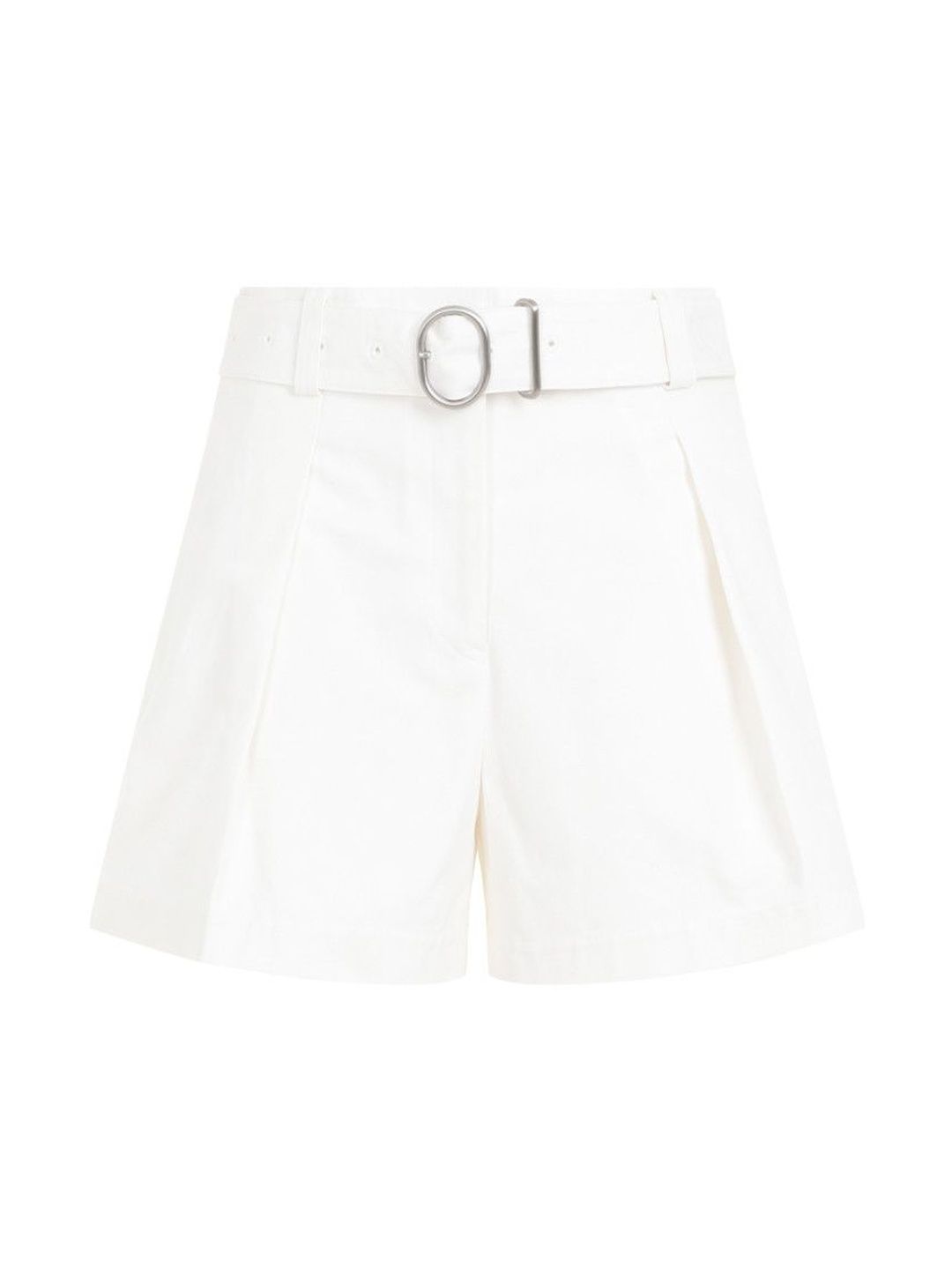 jil sander White Mid Waist Cotton Shorts-picture-11