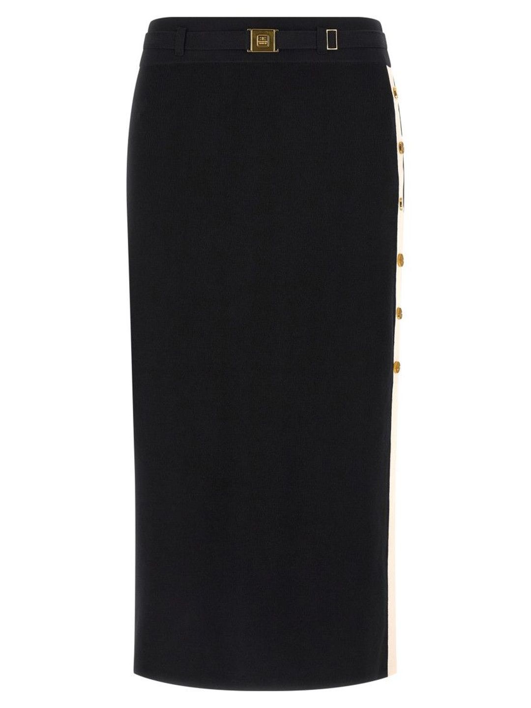 Elisabetta Franchi Black Side Band Skirt-picture-58