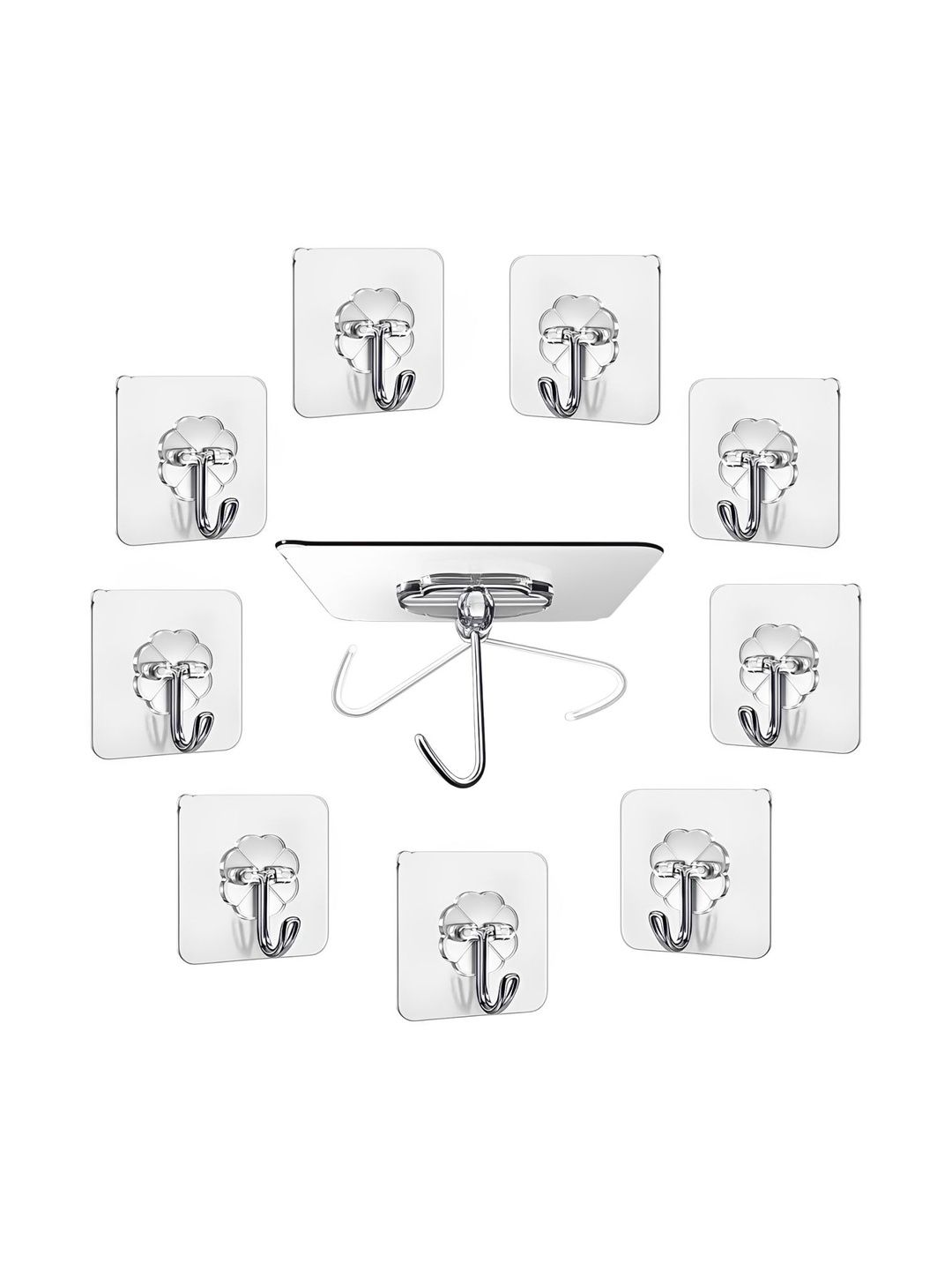 JAY GATRAD Seller 10-Pcs Transparent Adhesive Wall Hooks-picture-13