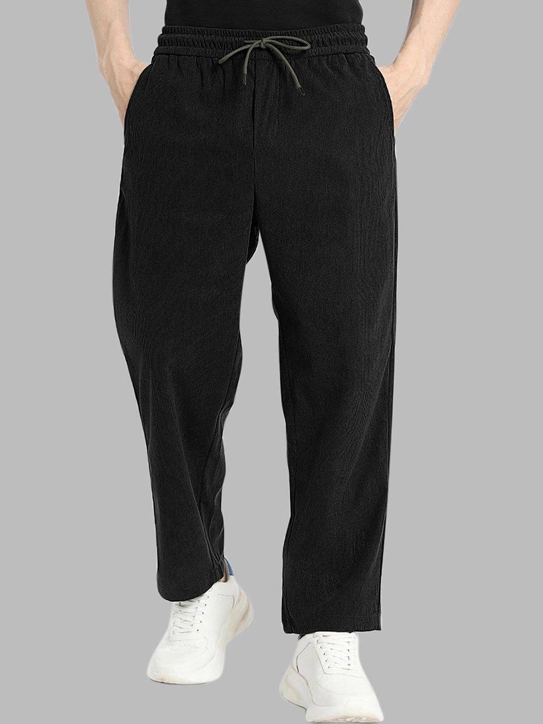 R.Code by The Roadster Life Co. Men Regular Fit Textured Joggers