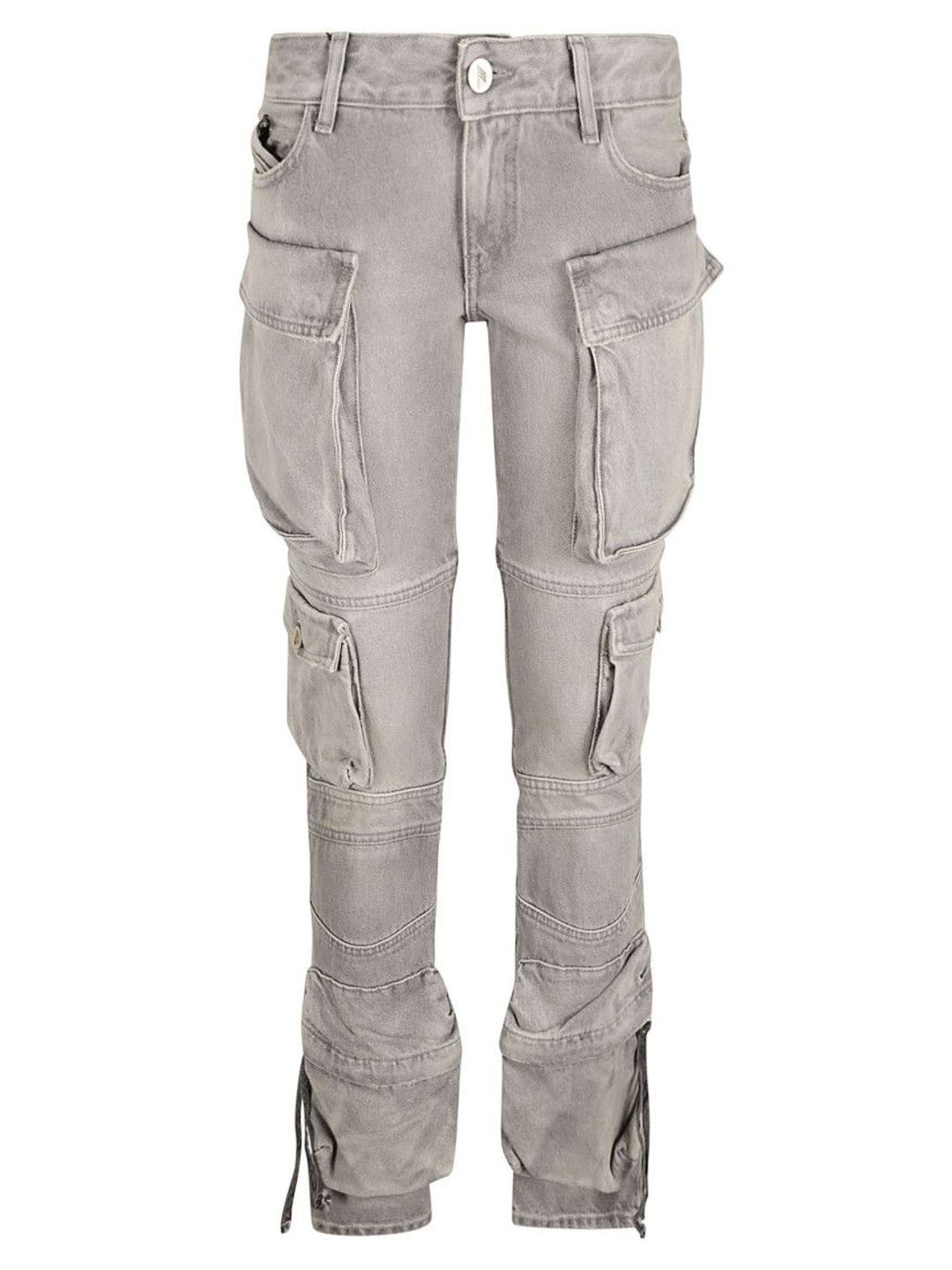 the attico Grey Tapered Cargo Jeans-picture-49