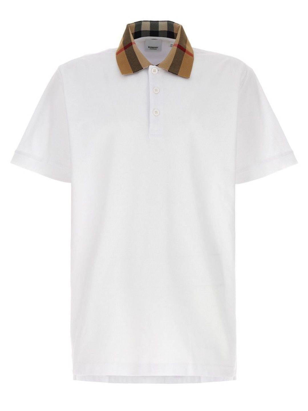 burberry White Check Print Polo-picture-34