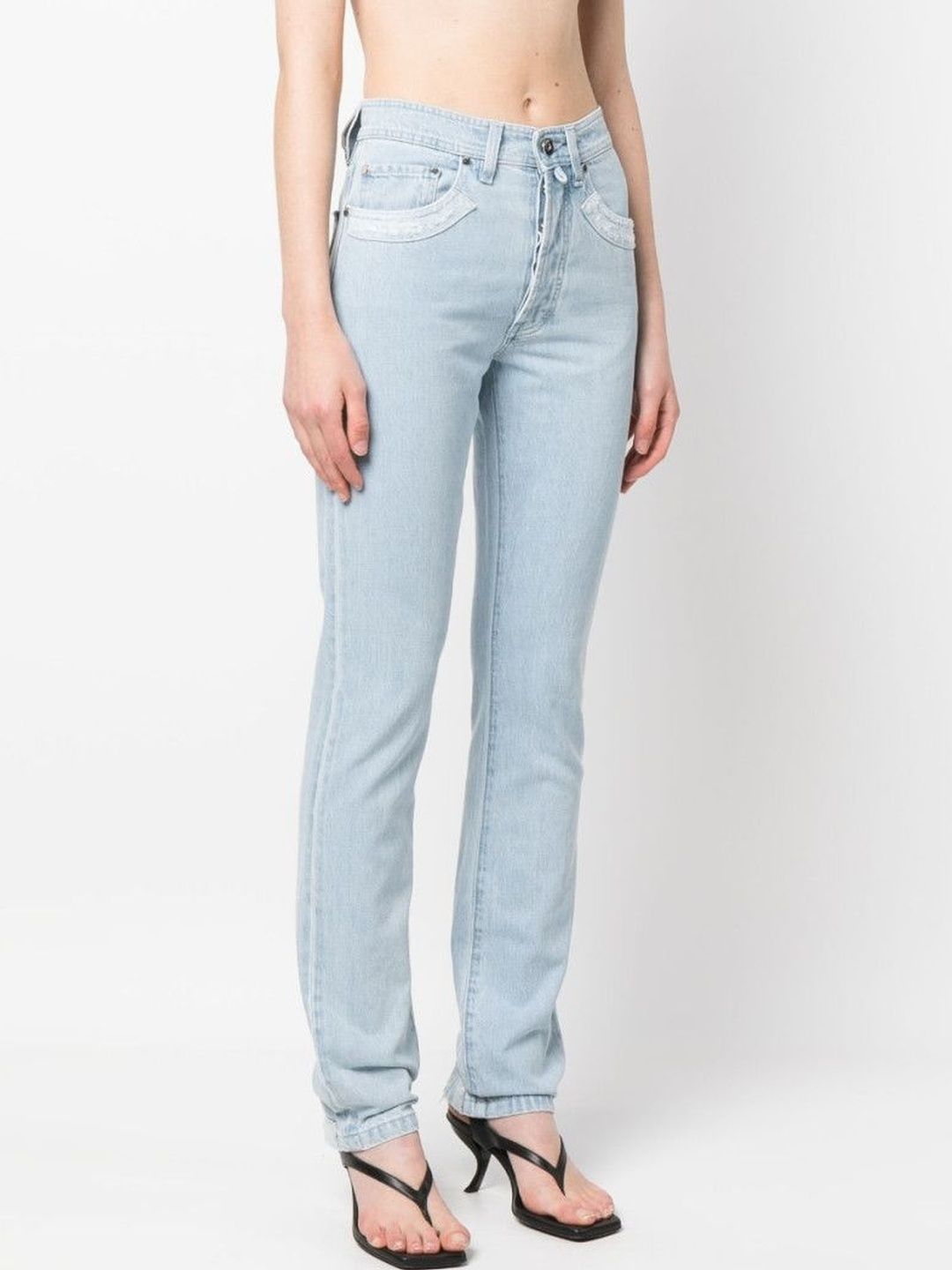 032c Sky Blue Patchwork Organic Cotton Jeans-picture-45