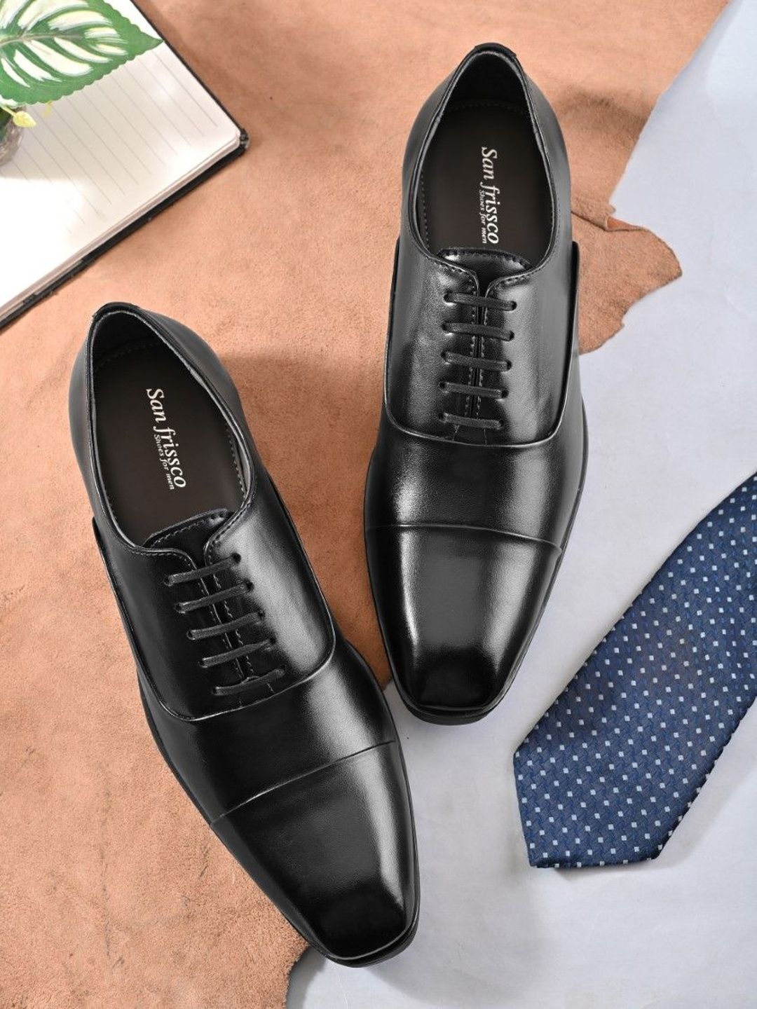 San Frissco Men Round Toe Lace-Ups Derbys Formal Shoes-picture-18