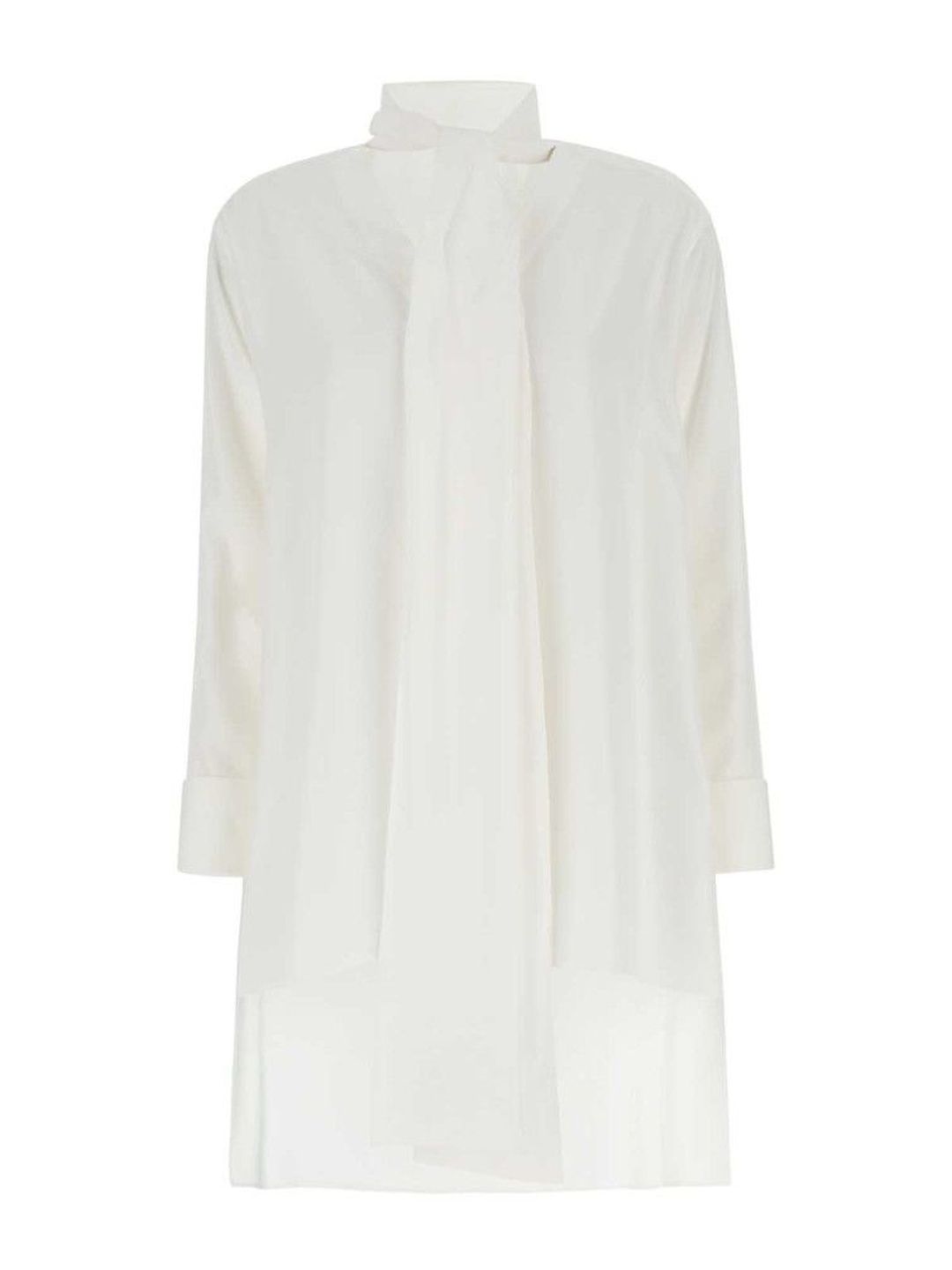 LOEWE Tie-Up Neck Oversize Silk Blouson Top-picture-44