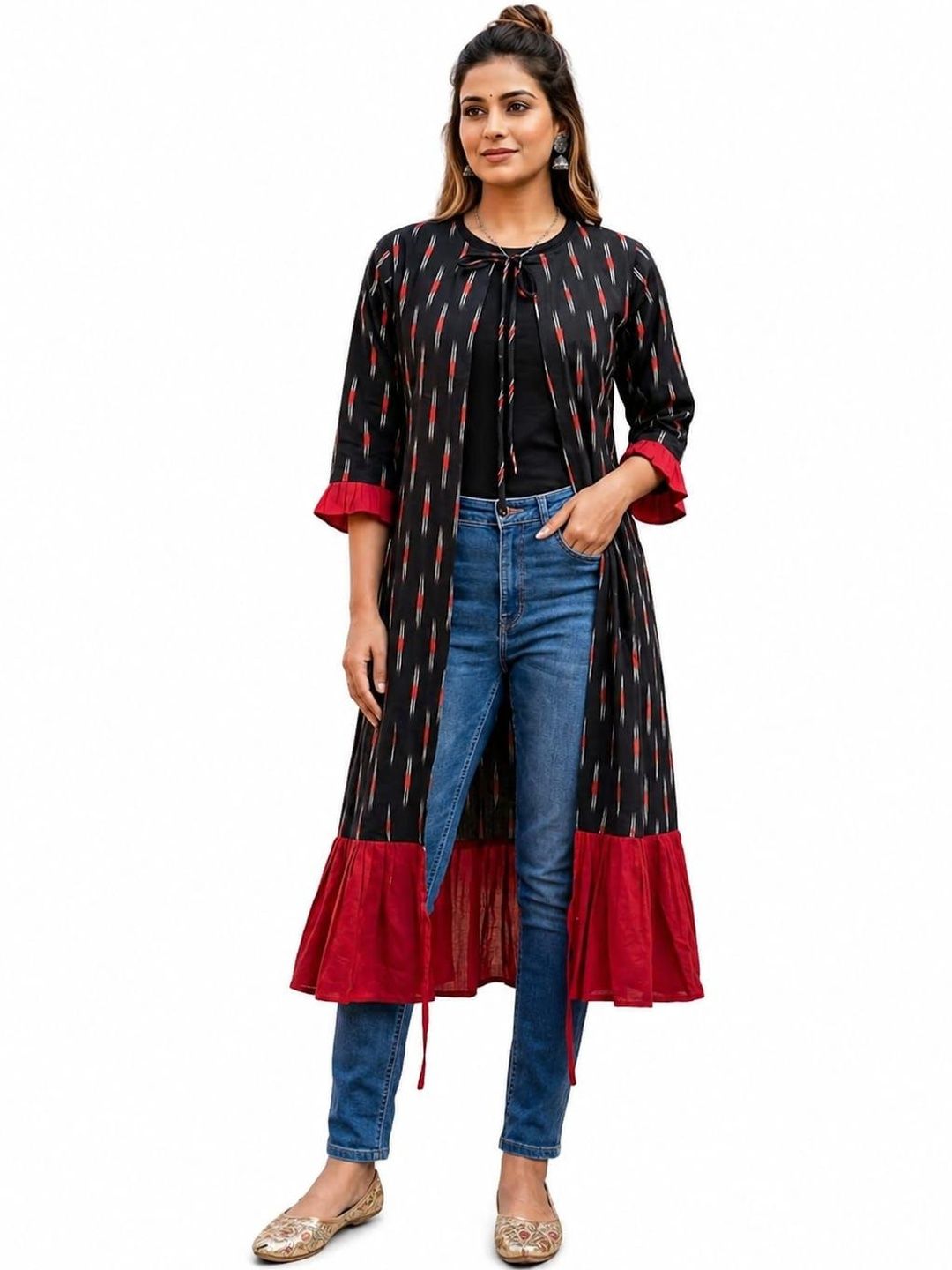 Crazy Needle Women Printed Longline Shrug-picture-14