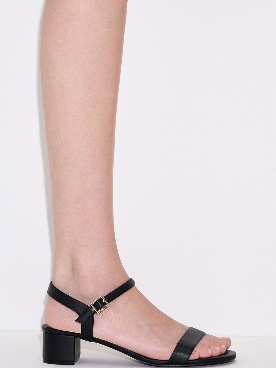CHARLES & KEITH PU Block Sandals with Buckles-image-48