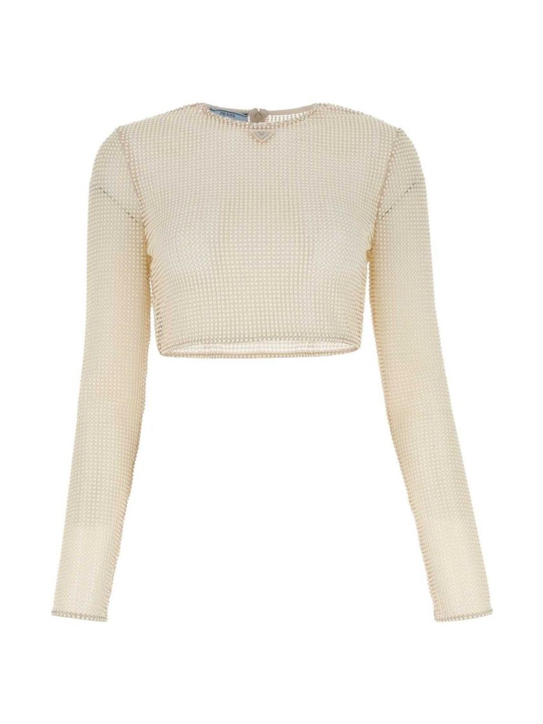 Prada Embellished Long Sleeve Round Neck Top-image-47