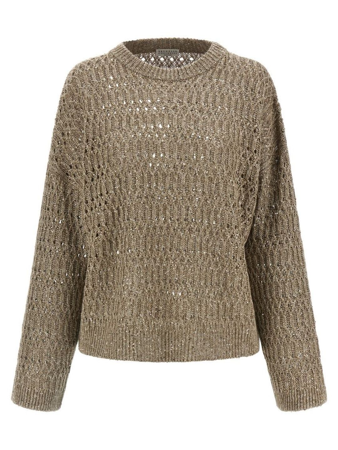 brunello cucinelli Beige Micro sequin sweater-picture-11