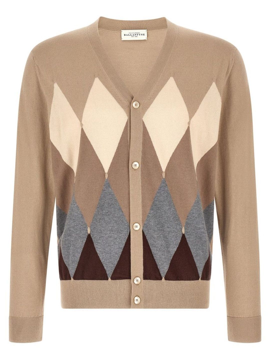 ballantyne Beige Argyle Cardigan-picture-39