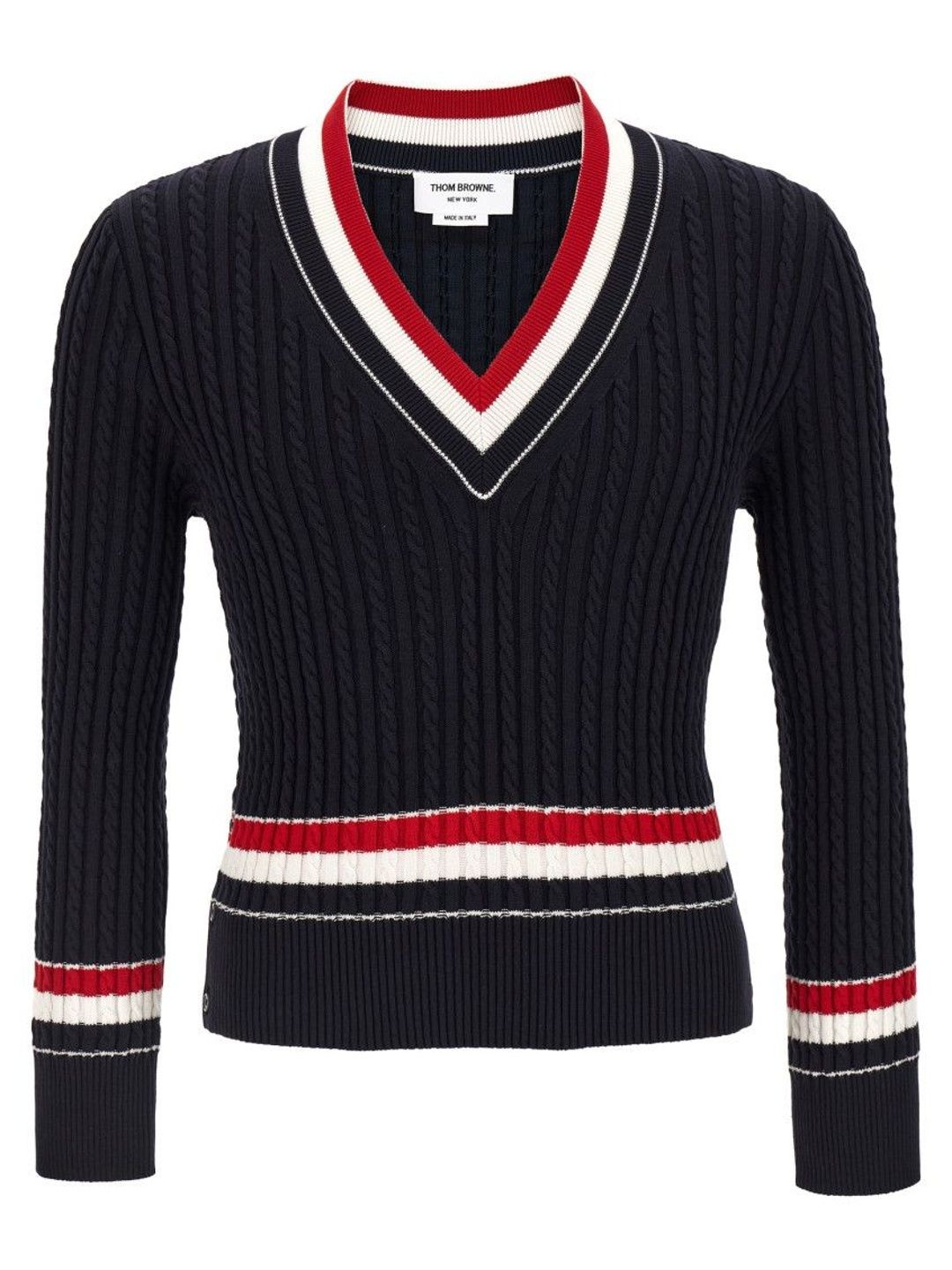 thom browne Blue RWB Intarsia Sweater-picture-14