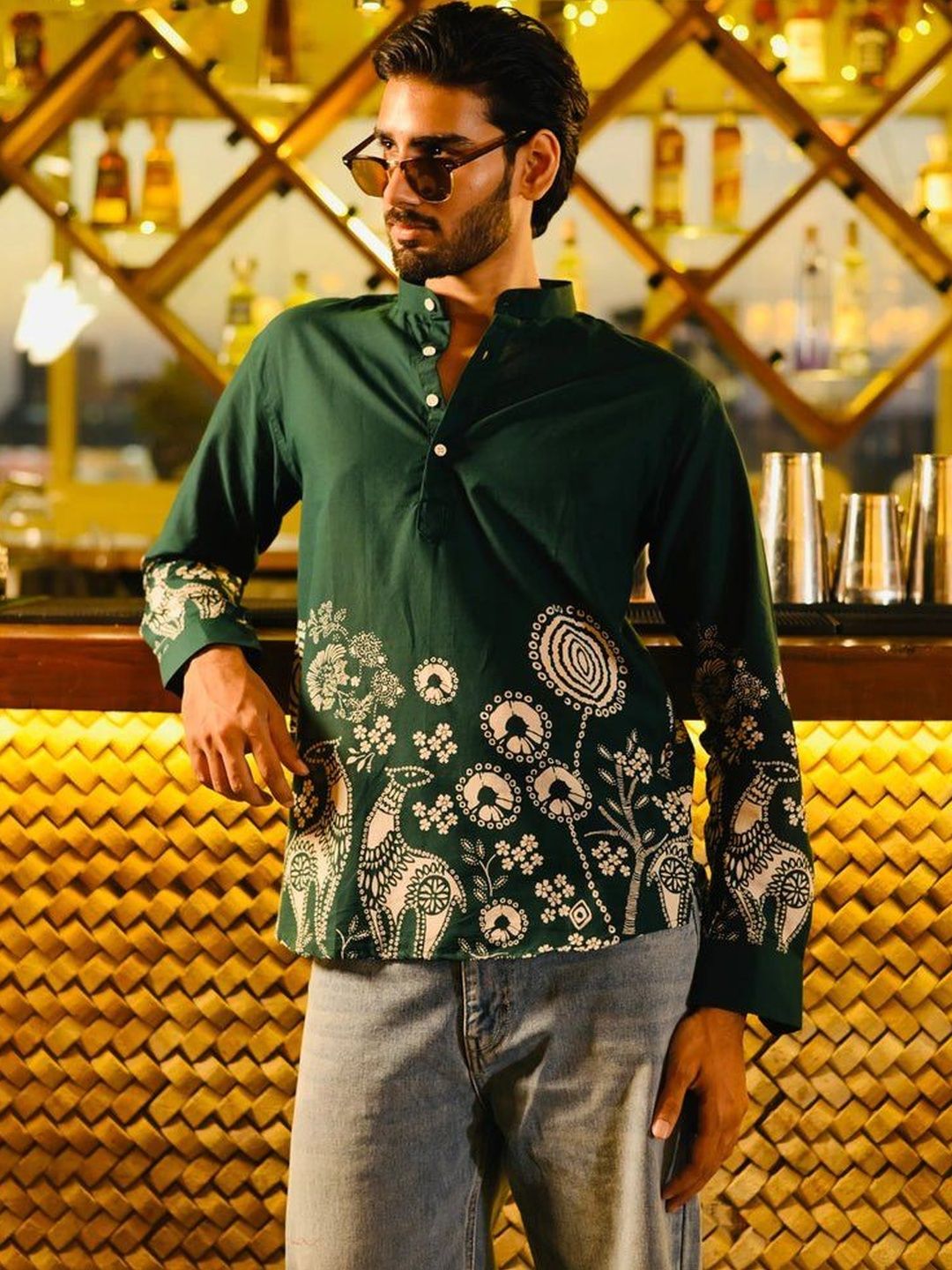 Hues Fab Men Ethnic Motifs Printed Indie Prints Kurta-picture-31