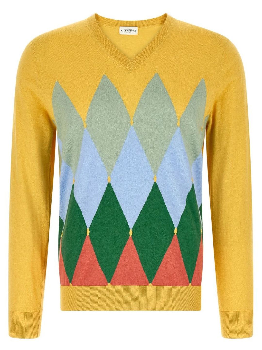 ballantyne Yellow Argyle Sweater-picture-41