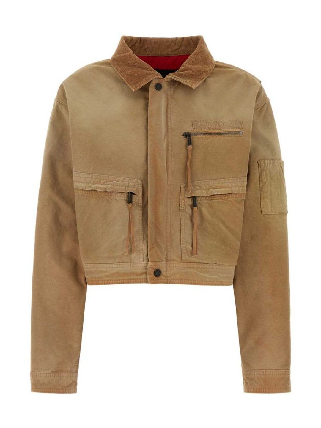 dsquared2 Beige Shirt Collar Bomber Jacket-picture-43