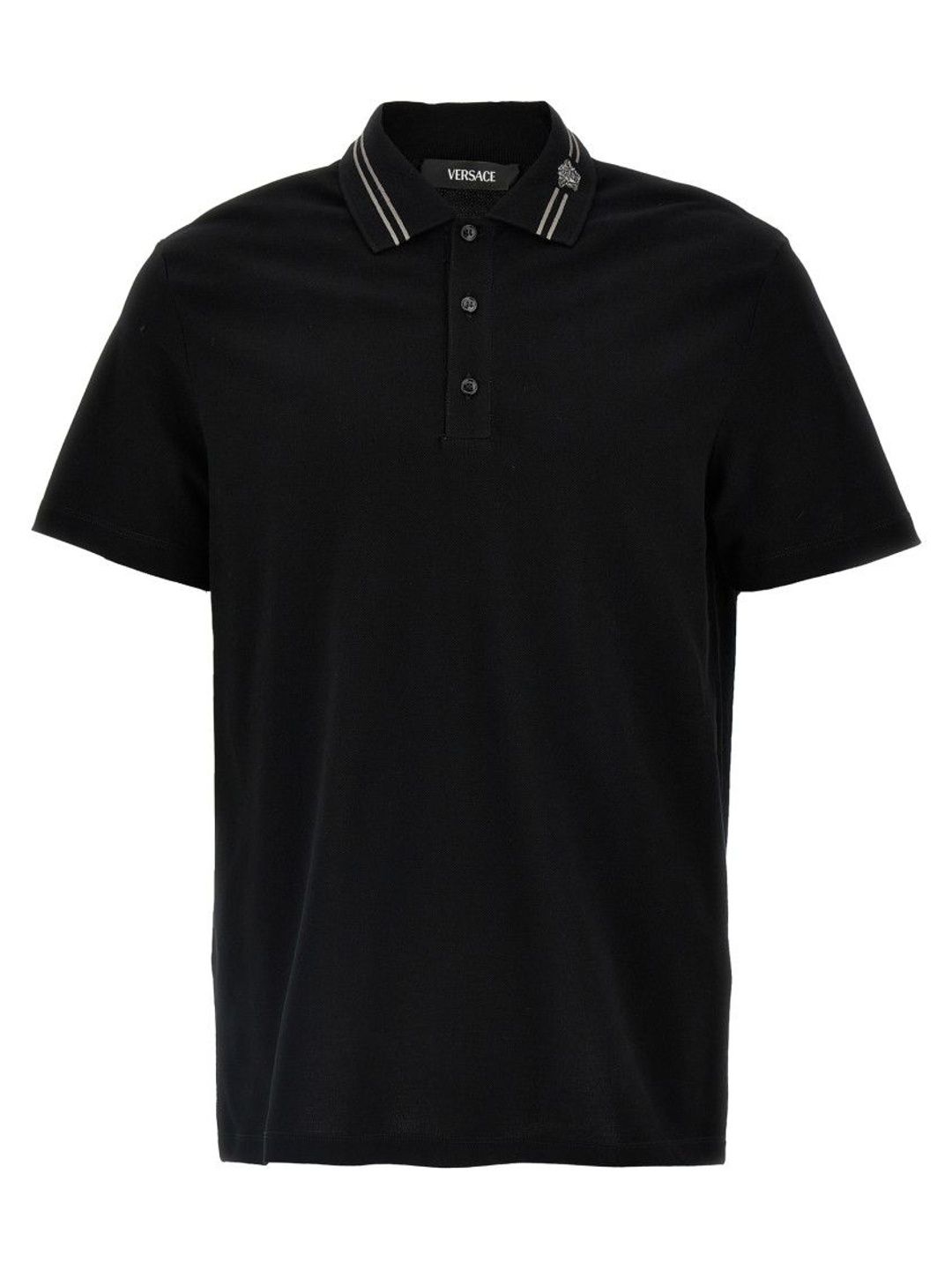 Versace Men Black Medusa Polo Collar Shirt-picture-16