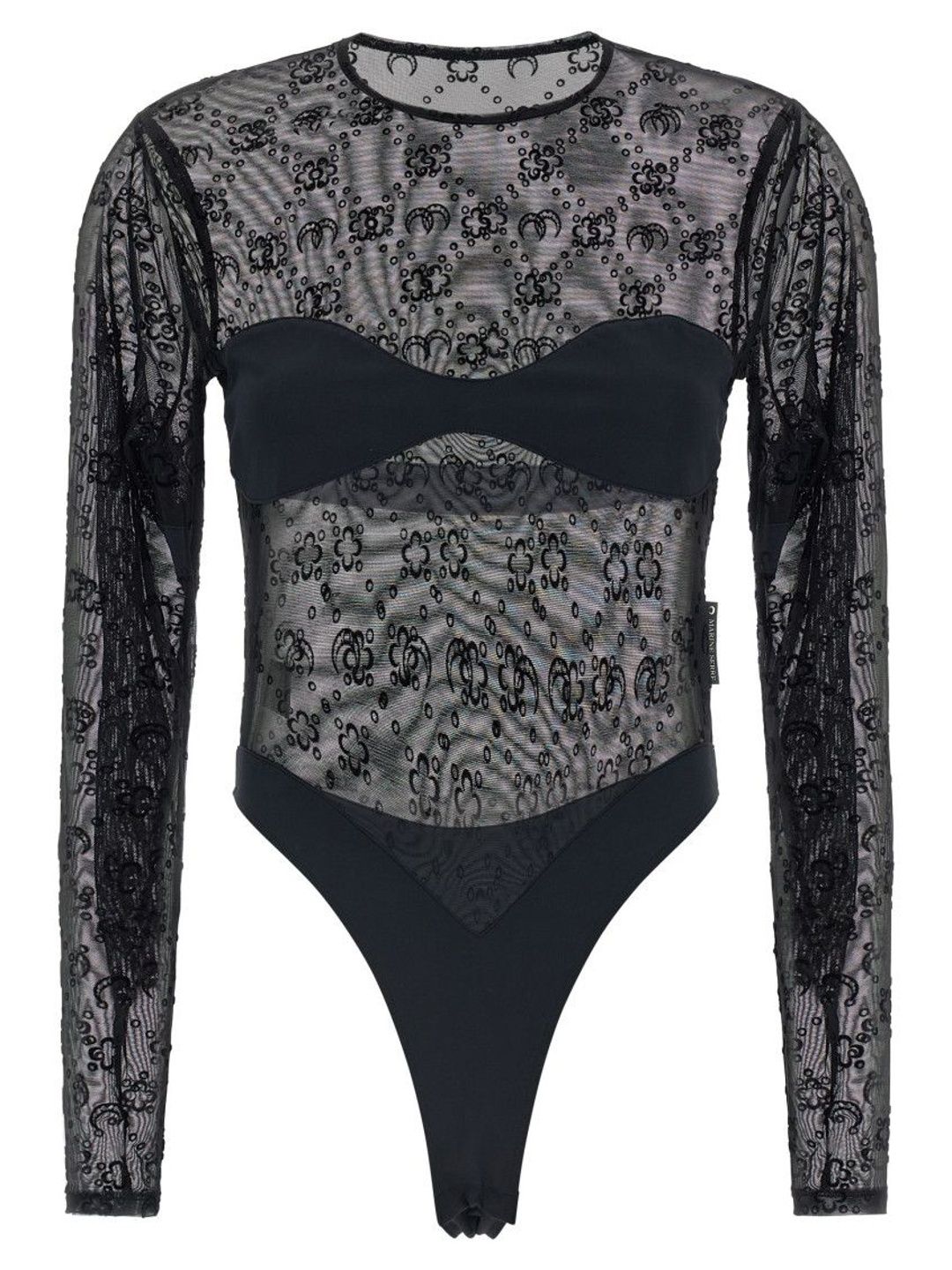 Marine Serre Black Moonogram Bodysuit-picture-20