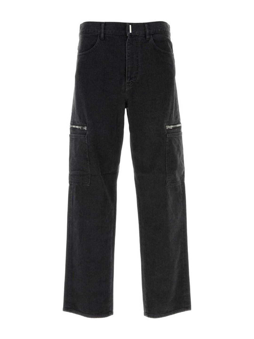 givenchy Black stretch denim cargo jeans-picture-12