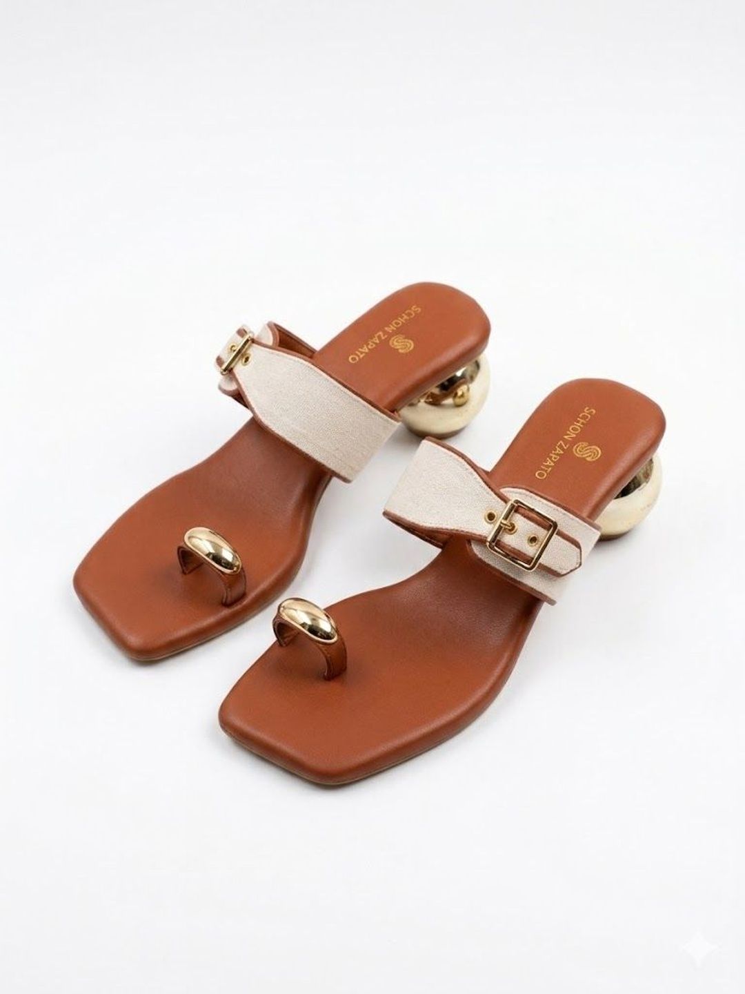 Schon Zapato Block Sandals with Buckles-picture-18