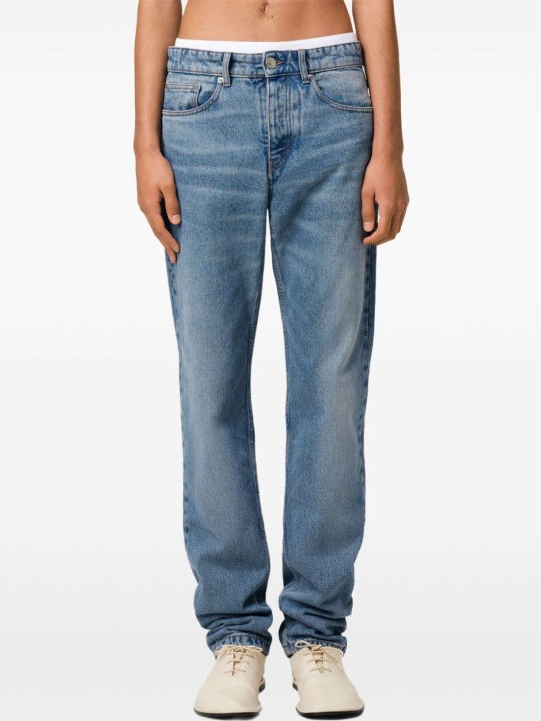 ami paris Blue Straight Leg Jeans-picture-54
