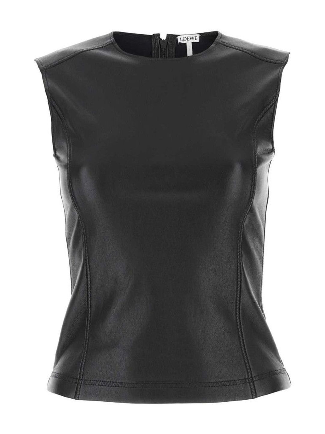 LOEWE Round Neck Sleeveless Leather Top-picture-58