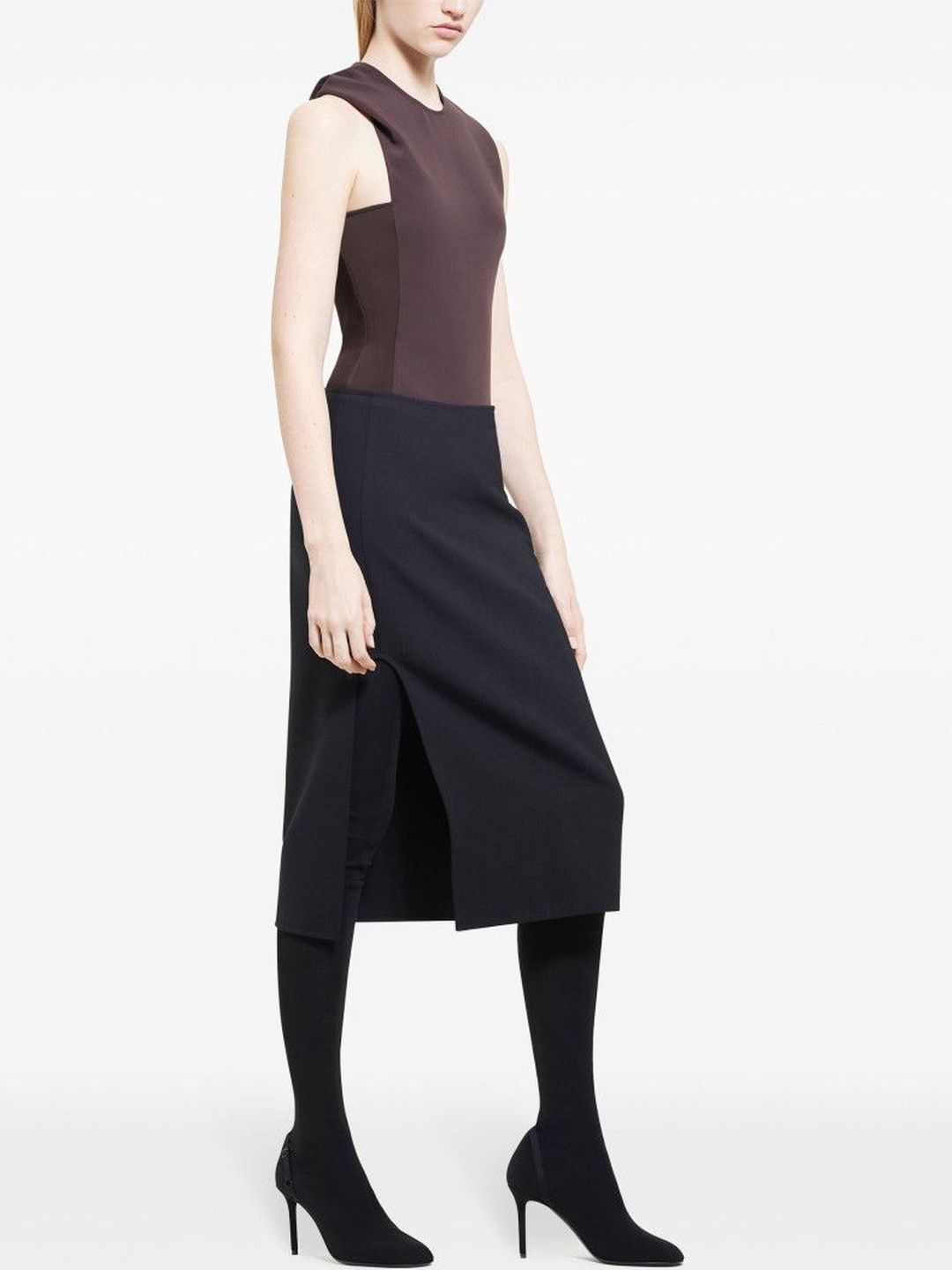 Courreges Colourblocked Illusion Hooded Bodysuit-picture-32