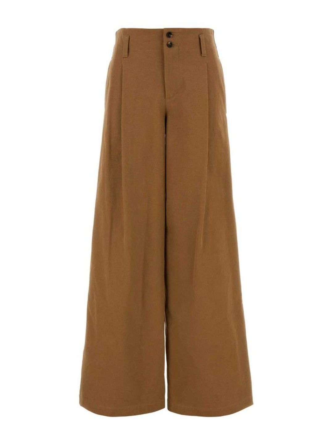 chloe Brown Cotton wide-leg trousers-picture-41