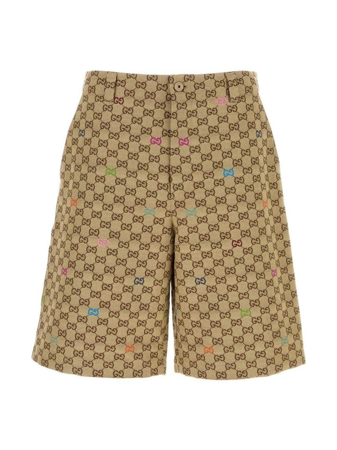 gucci Brown Gg Canvas Bermuda Shorts-picture-55